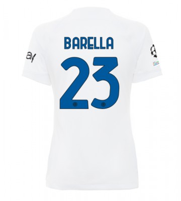 Inter Milan Nicolo Barella #23 Replika Udebanetrøje Dame 2023-24 Kortærmet